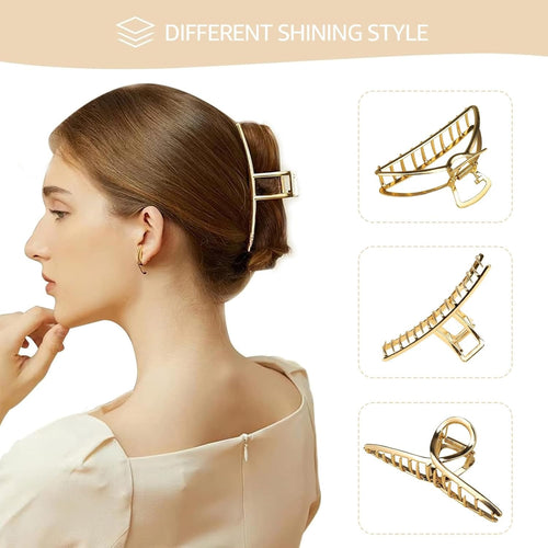 Antislip metalen haarclip voor dames, sterke en veilige grote haarclip, haaraccessoire geschikt voor vrouwen en meisjes.
