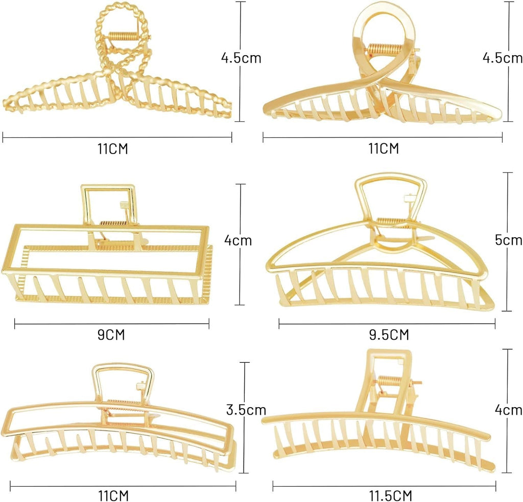 Antislip metalen haarclip voor dames, sterke en veilige grote haarclip, haaraccessoire geschikt voor vrouwen en meisjes.