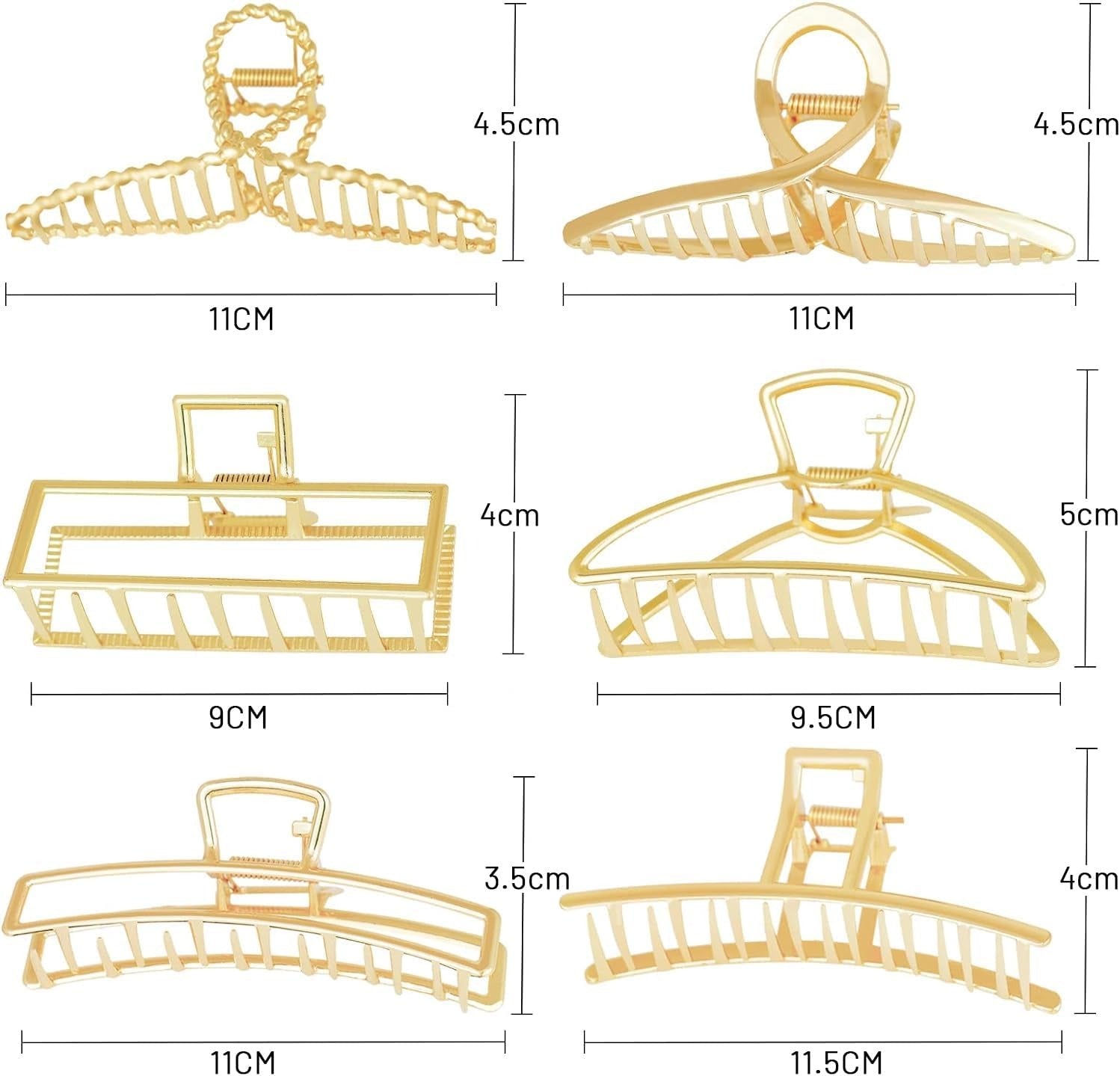 Antislip metalen haarclip voor dames, sterke en veilige grote haarclip, haaraccessoire geschikt voor vrouwen en meisjes.